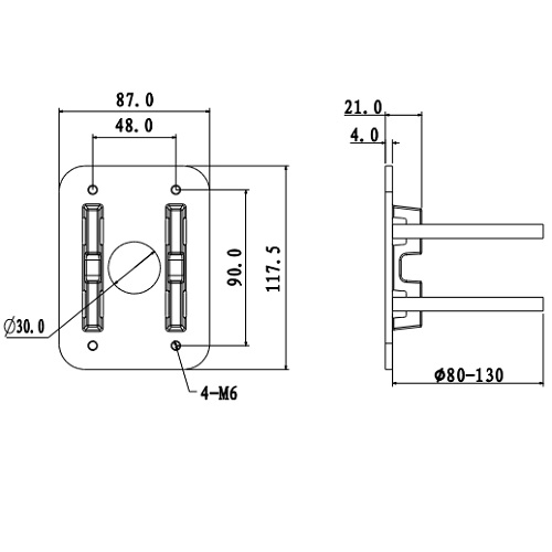 Dahua Paalmontage Mini Bracket Pfa152