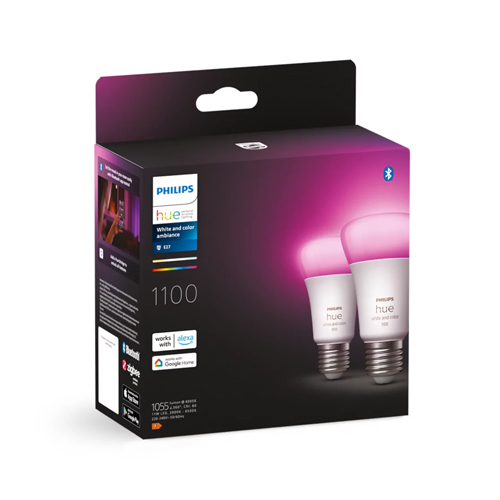 Philips Hue E27 kleurenlamp duopack 