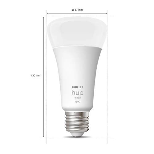 Philips Hue E27 lamp White 1600 Lumen packaging