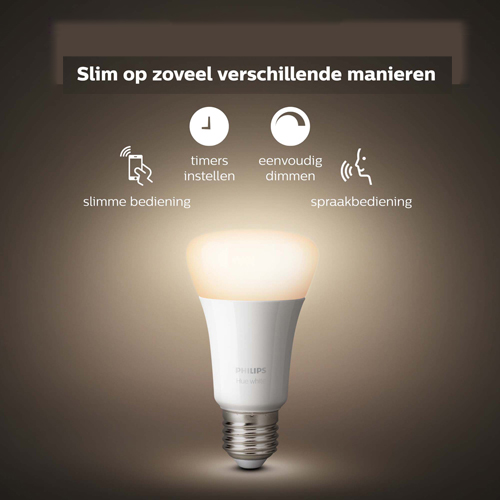 Philips Hue Starter Pack 3 E27 Lampen White + Dimmer Switch + Bridge