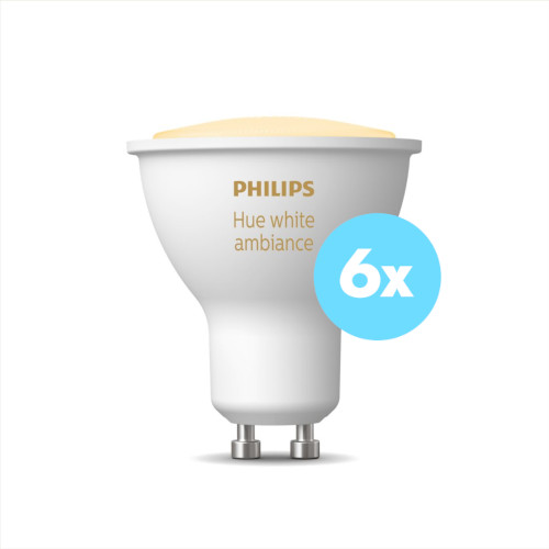 Philips Hue GU10 White Ambiance 6-pack