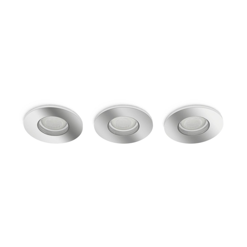 Philips Hue Xamento Badkamer Inbouwspot 3-Pack aluminium