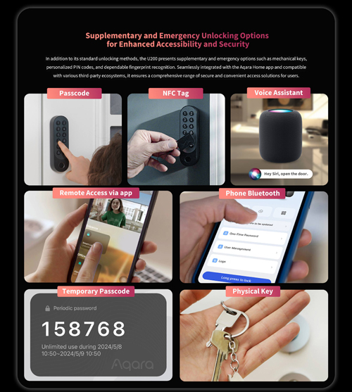 Aqara Smart Lock Kit U200 Zilver Demo