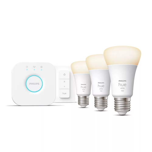 Philips Hue Starter Pack 3 E27 Lampen White + Dimmer Switch + Bridge