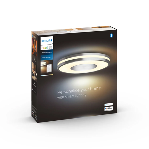 Philips Hue Plafondlamp Aluminium met White Ambiance packaging