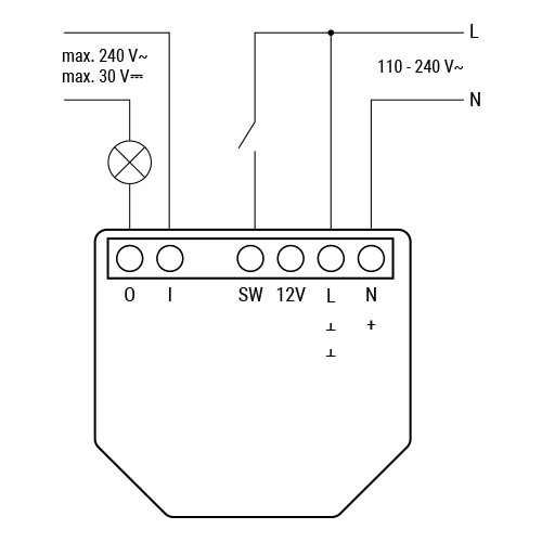 Shelly 1 Gen3 Wifi/Bluetooth Relais Schakelaar