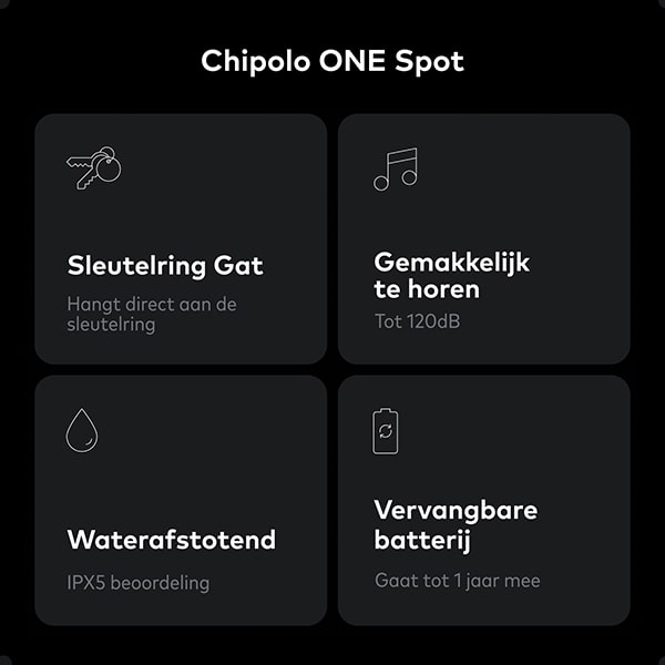 Chipolo ONE Spot Tracker Zwart