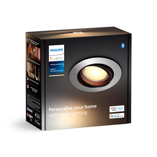 Philips Hue Milliskin Inbouwspot Aluminium Rond