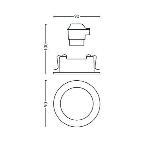 Philips Hue Milliskin Inbouwspot Aluminium Rond