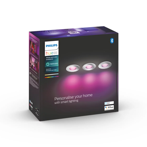 Philips Hue Xamento Badkamer Inbouwspot 3-Pack aluminium