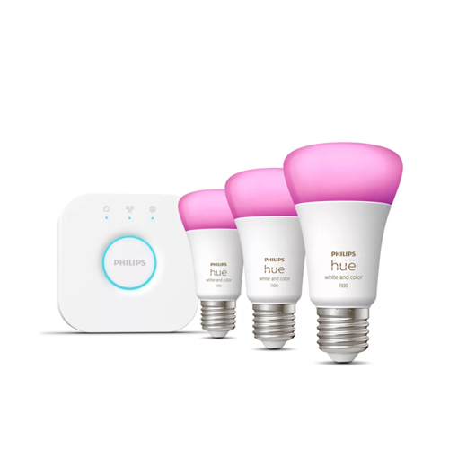 Philips Hue Starterkit E27 3-PACK WCA met bridge