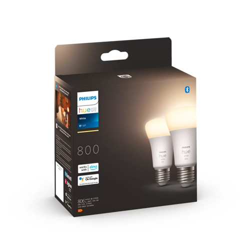 Philips Hue White Ambiance E27 800 lumen Bluetooth 2-pack