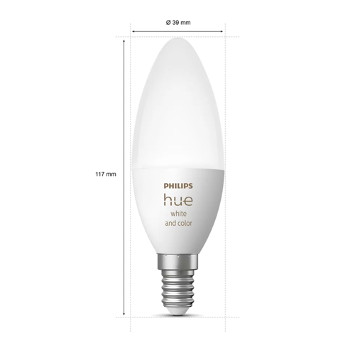 Philips Hue E14 WCA lamp 2-pack packaging