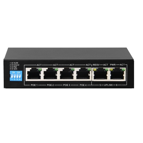 POE Switch 4+2 port