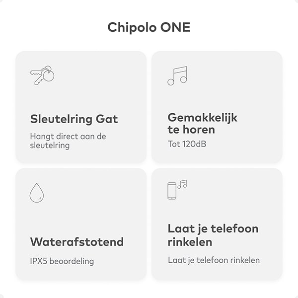 Chipolo ONE Bluetooth Tracker Zwart