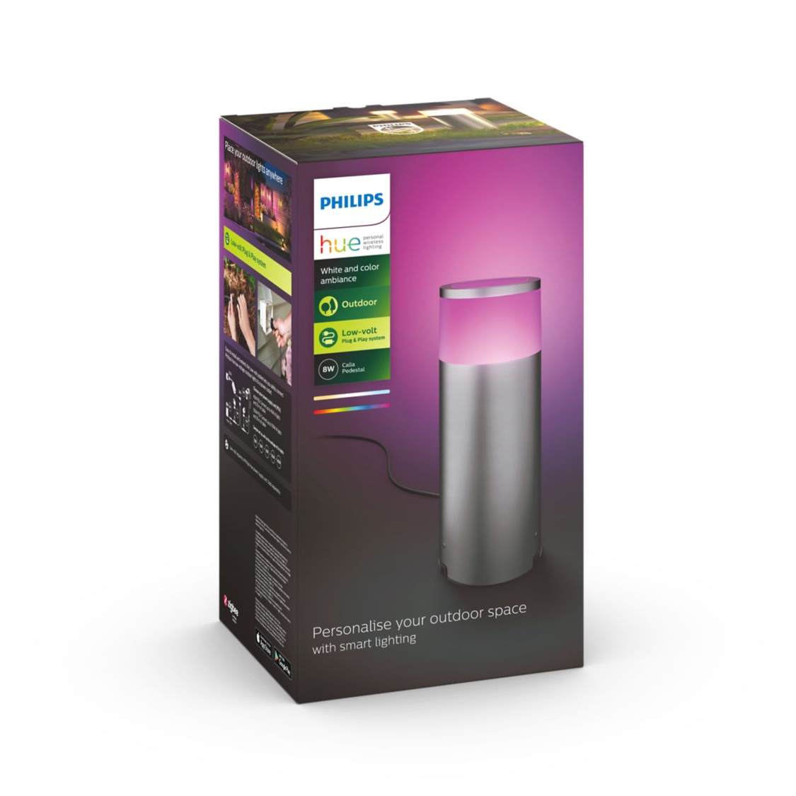 Philips Hue Buiten Calla Sokkel Grijs