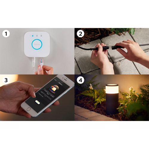 Philips Hue Buiten Calla Sokkel Zwart