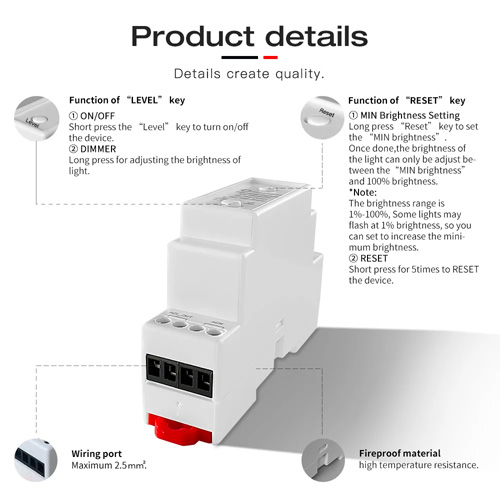 Din rail dimmer