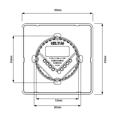 Heltun Wandthermostaat Z-Wave Plus zwart-zilver