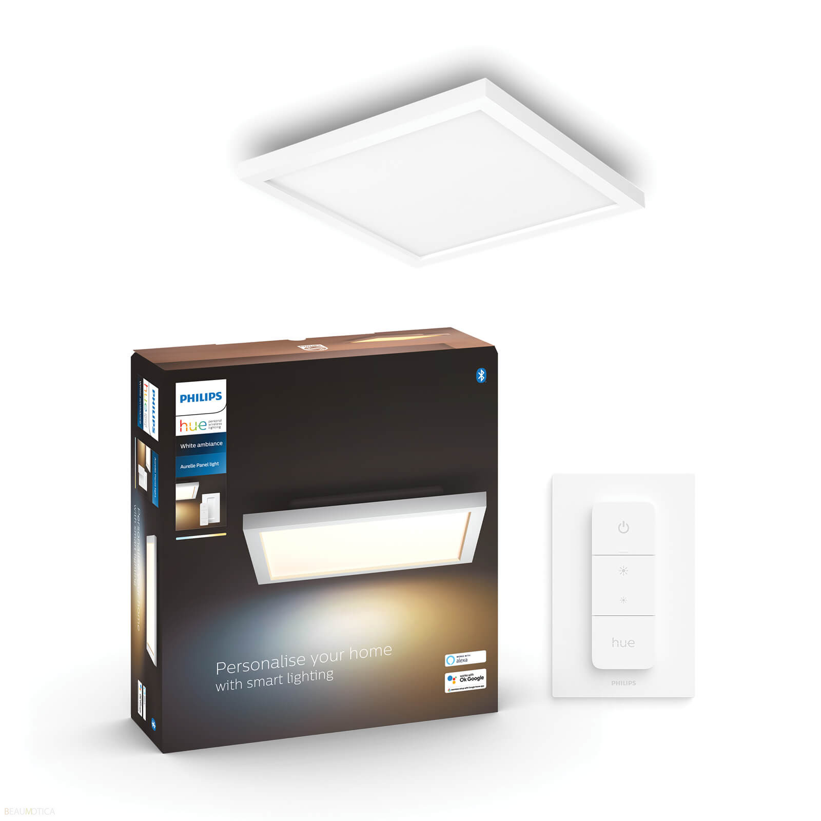 Philips Hue Aurelle White Ambiance Ledpaneel Vierkant 30X30 Wit