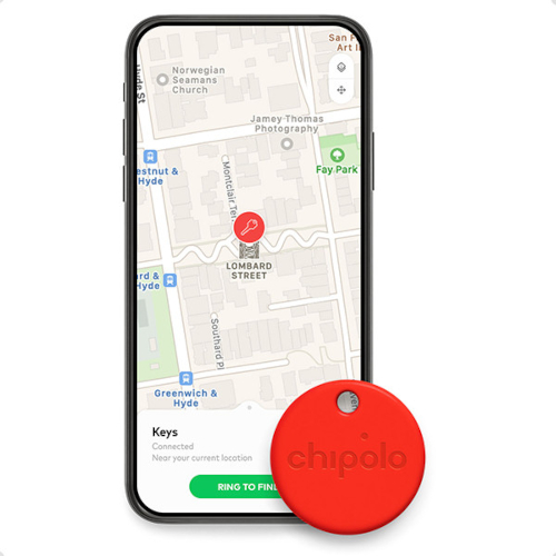 Chipolo ONE Bluetooth Tracker Rood 4-Pack