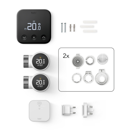 Smart Thermostat X - Multi-Room Starter Kit inhoud verpakking