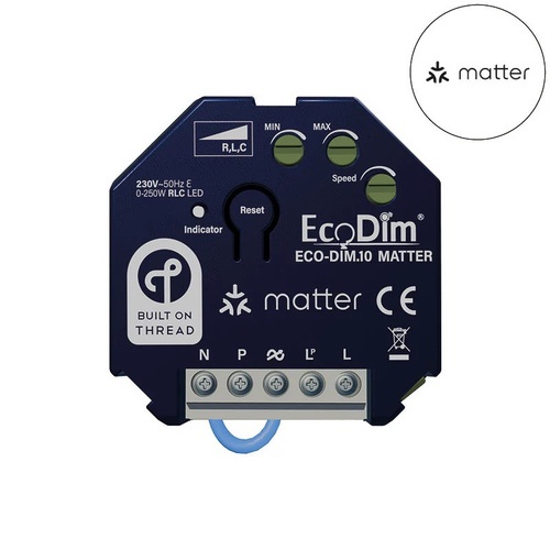 EcoDim Matter inbouwdimmer 250W fase afsnijding