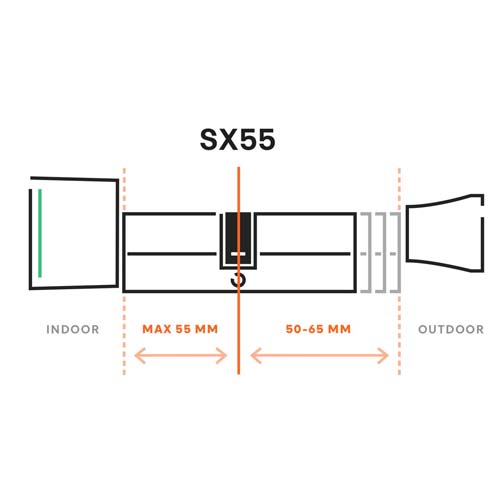 Bold Smart Lock Cilinder SX55