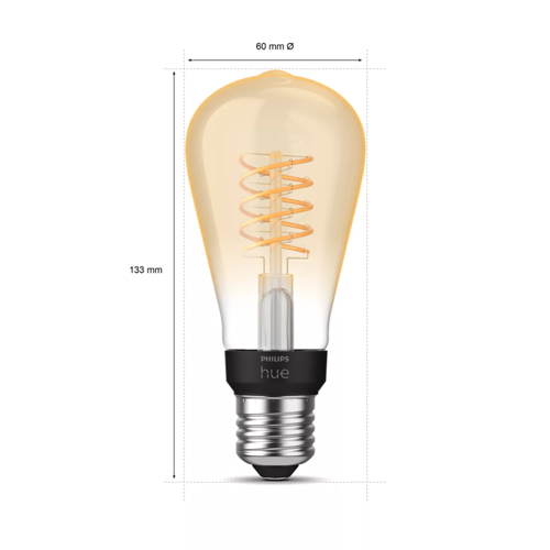 Philips Hue E27 Filament Lamp White Edison