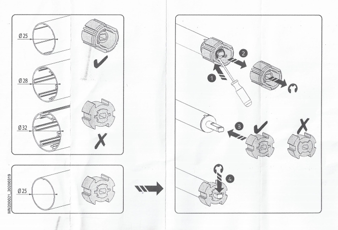 Motionblinds accumotor 433Mhz voor rolgordijn