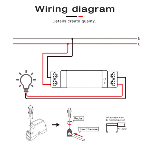 Gledopo din rail schakelaar wiring