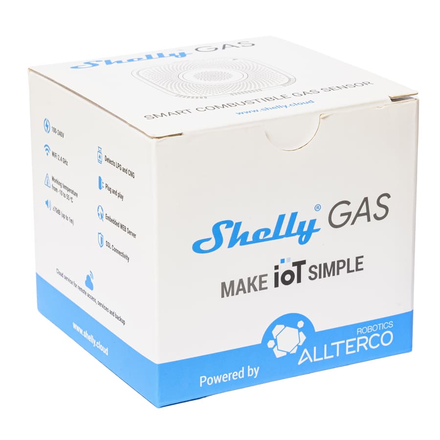 Shelly Gas WiFi Brandbare Gassen Sensor 230V