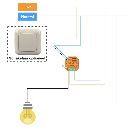 Zigbee dimmer aansluitschema