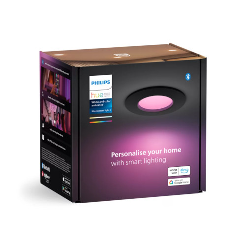 Philips Hue Inbouwspot Zwart Slim