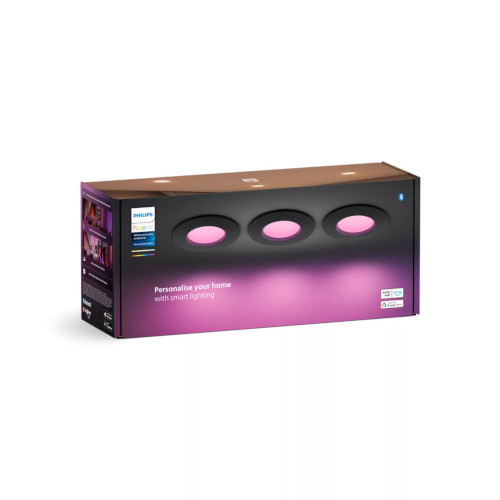 Philips Hue Inbouwspot Zwart Slim