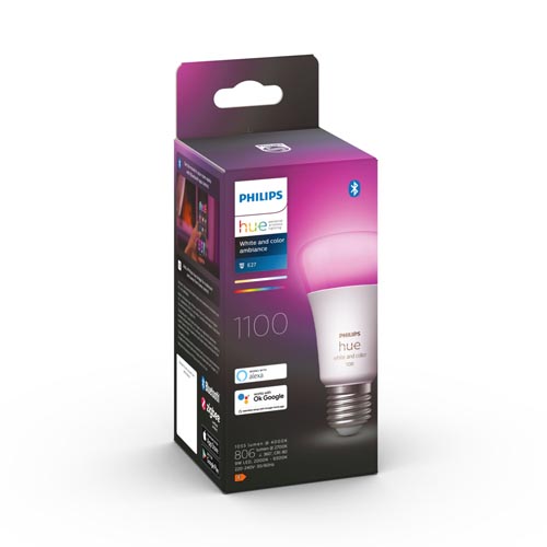 Philips Hue E27 lamp White Ambiance Color 1100 Lumen packaging