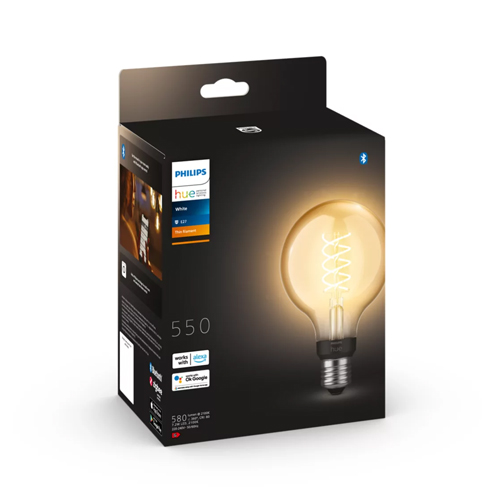 Philips Hue E27 Filament Lamp Globe Warmwit