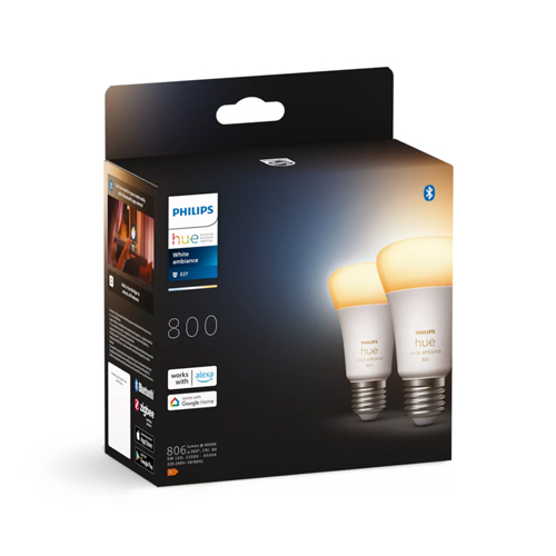 Philips Hue E27 White Ambiance lamp DUO pack 8719514328242