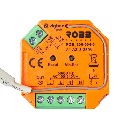 Zigbee dimmer inbouw voorkant