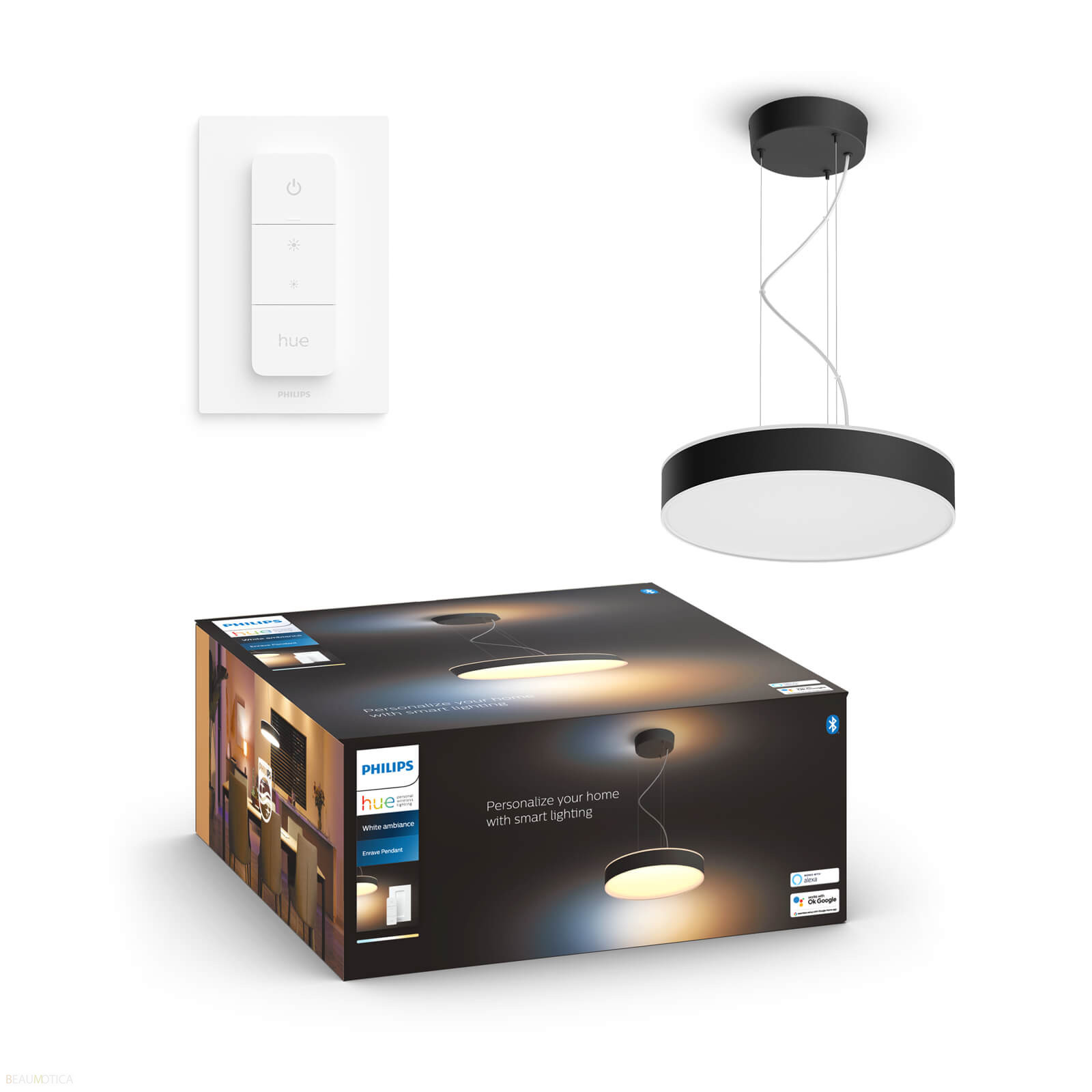 Philips Hue Enrave White Ambiance Hanglamp Zwart