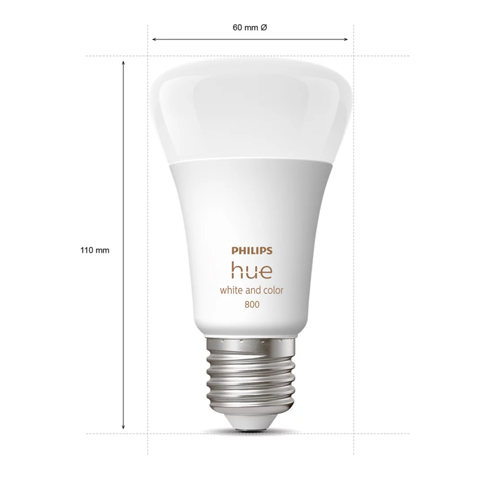 Philips Hue E27 White color ambiance 800 lumen sfeer