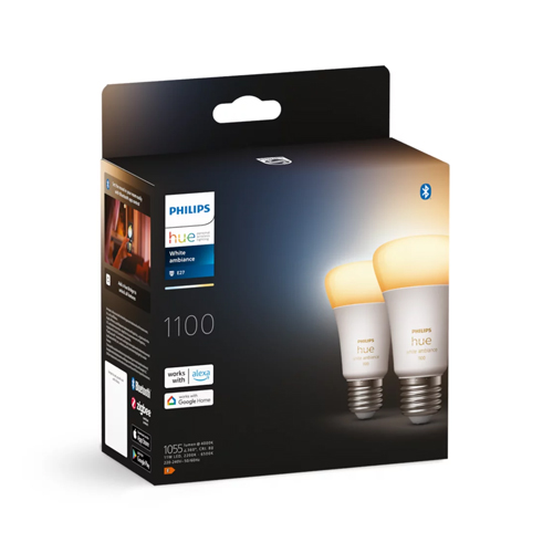 Philips Hue E27 White Ambiance lamp DUO pack 8719514291256 White 1100lumen