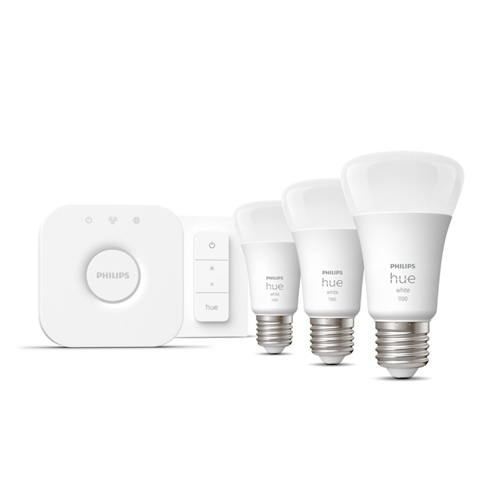 Philips Hue Starter Pack 3 E27 Lampen White + Dimmer Switch + Bridge