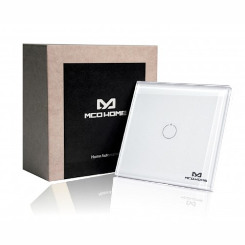 MCO Home 1-Voudige Touchschakelaar Z-Wave Plus Zwart