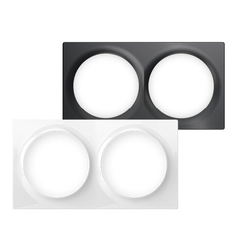 FIBARO Coverplate Double Plate Antraciet Walli