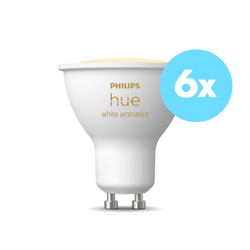 Philips Hue GU10 White Ambiance 6-pack