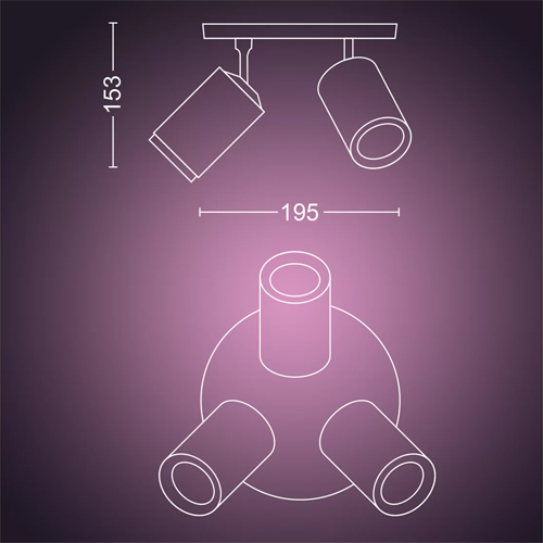 Philips Hue Fugato opbouwspot 3 spots