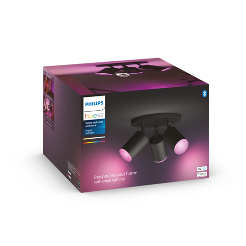 Philips Hue Fugato White and Color 3 Spots Zwart