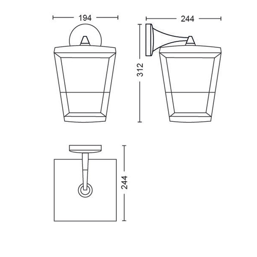 Philips Hue Outdoor Econic Wandlantaarn